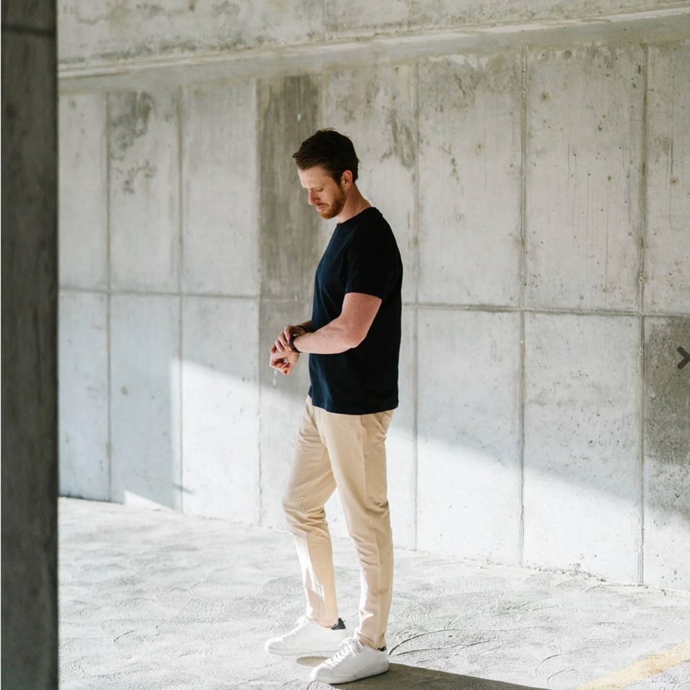 Men's Khaki Office Chinos 30" - Zyia Activewear